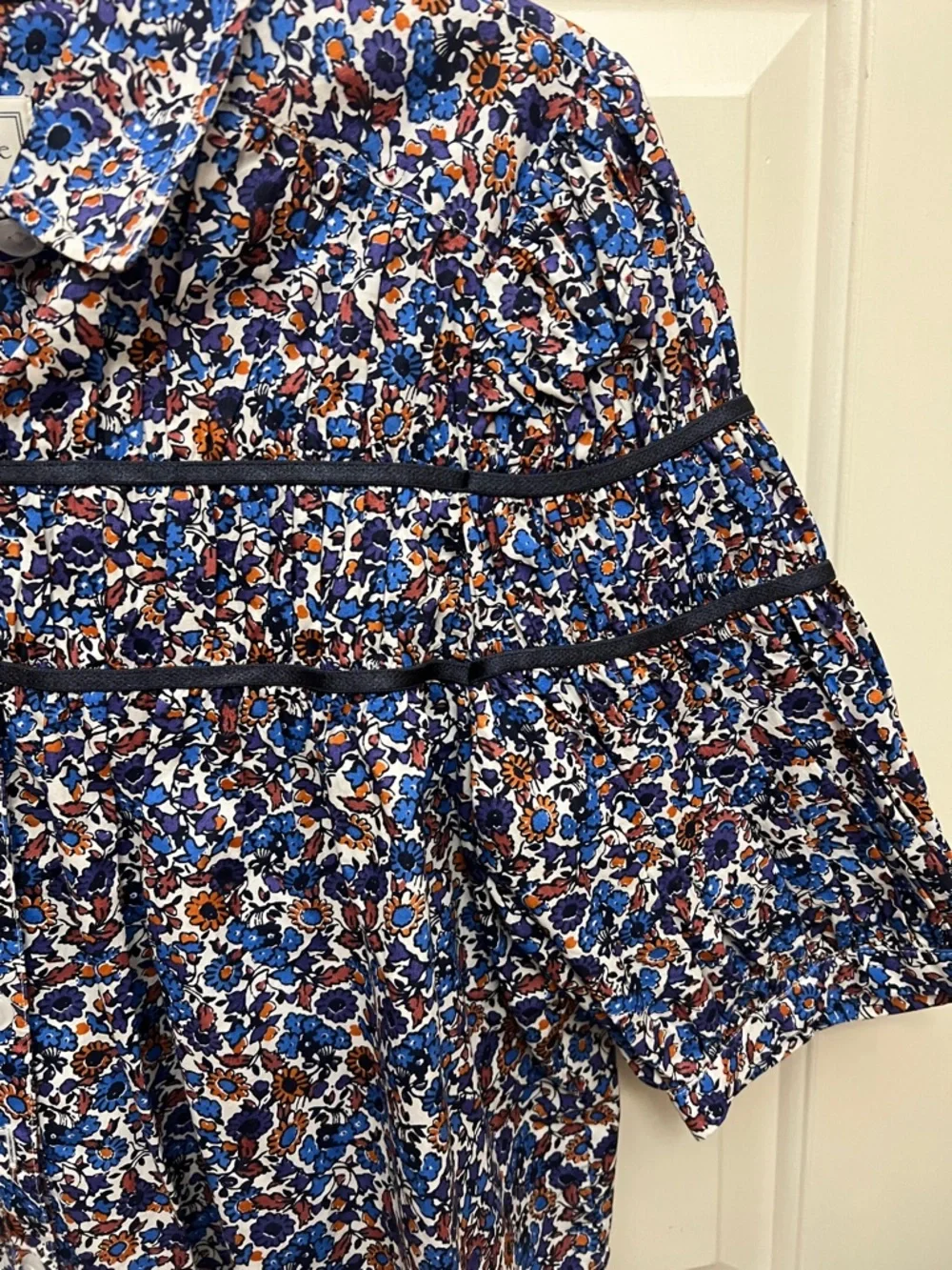 Leandra Shirred Yoke Blouse by Maeve - blue - Picture 9 of 11